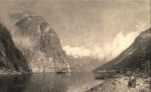 A Norwegian Fjord by Georg Anton Rasmussen