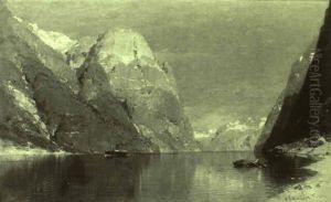 Norwegische Fjordlandschaft by Georg Anton Rasmussen