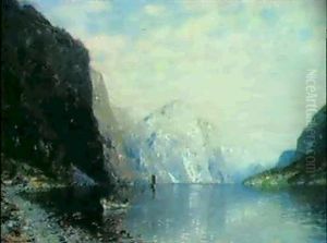 Norwegische Fjordlandschaft by Georg Anton Rasmussen
