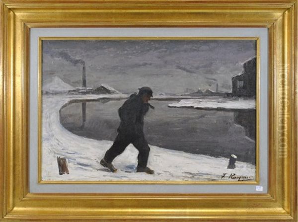 Paysage Neige Avec Personnage - view 1