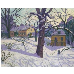 Cottage Under Snow, Sweden by William Ratcliffe