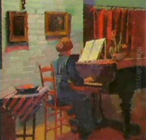 Girl At The Piano by William Ratcliffe