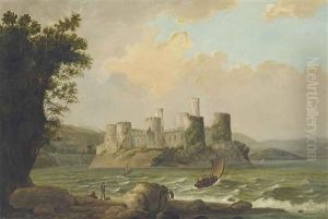A View Of Conwy Castle, North Wales by John Rathbone