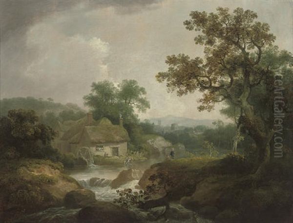 A Wooded River Landscape (cumberland?) - view 1