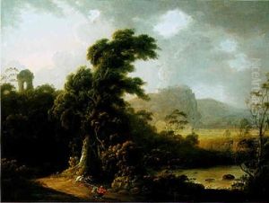 Italianate Landscape With Figures On A Path
