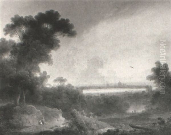A Wooded Landscape With A View Of London Beyond - view 1