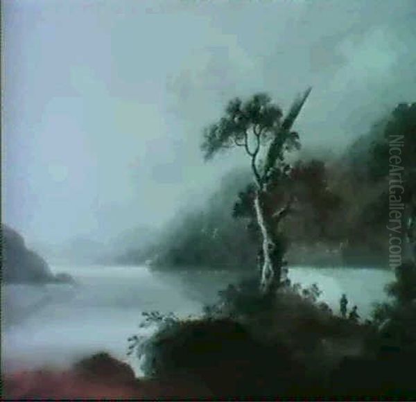 Mountainous Landscape With Figures By A Lake - view 1