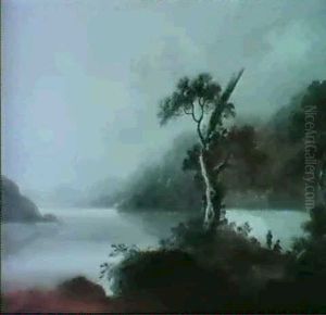 Mountainous Landscape With Figures By A Lake Mountainous Landscape With Figures By A Lake