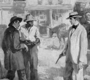 Standing Men In Street With Guns: Bad Men, Worse Manners
