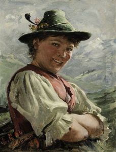 Portrait Eines Lachenden Dirndls Portrait Eines Lachenden Dirndls