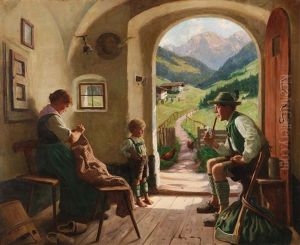 Idyllic Family Scene Idyllic Family Scene
