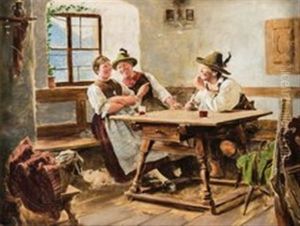 Wer's Glaubt. Beim Weintrinken In Der Bauernstube. Wer's Glaubt. Beim Weintrinken In Der Bauernstube.