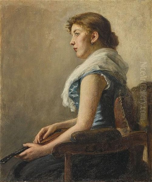 Junge Frau Mit Mandoline - view 1