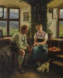 Bursch Und Dirndl Im Herrgottswinkel
