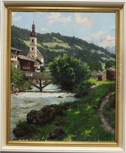 Suddeutsche Landschaft Mit Wallfahrtskirche