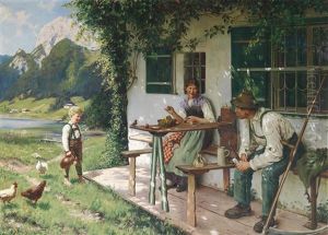 Sommertag Vor Dem Haus