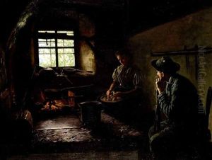 Bauernpaar In Einer Sennhutte Bauernpaar In Einer Sennhutte