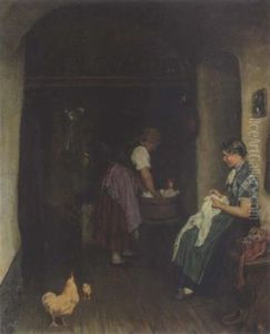 Zwei Wascherinnen In Der Bauernkuche Zwei Wascherinnen In Der Bauernkuche