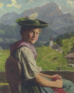 Dirndl Mit Strickzeug