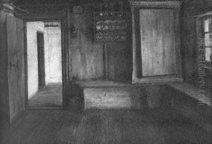 Blick In Die Stube Eines Bayrischen Bauernhauses by Emil Rau