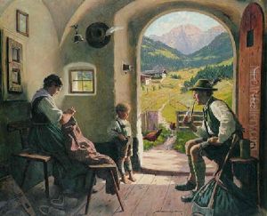 Junges Paar In Einer Bauernstube