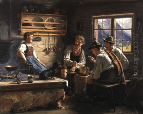 Frohliche Mahlzeit In Der Almhutte - view 1