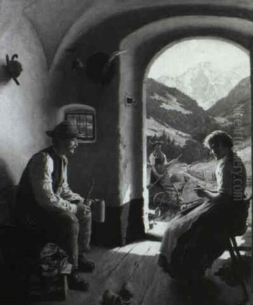 Tyrolean Courting Couple - view 1
