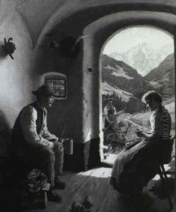 Tyrolean Courting Couple Tyrolean Courting Couple