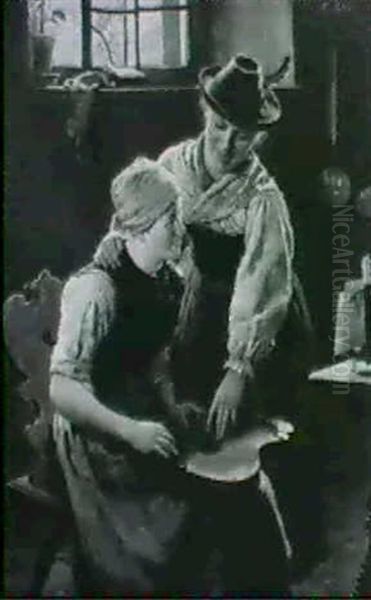 Oberbayerische Zither- Spielerinnen In Der Bauern-          Stube - view 1