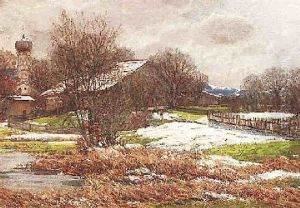 Schneeschmelze Im Alpenvorland by Otto Rau