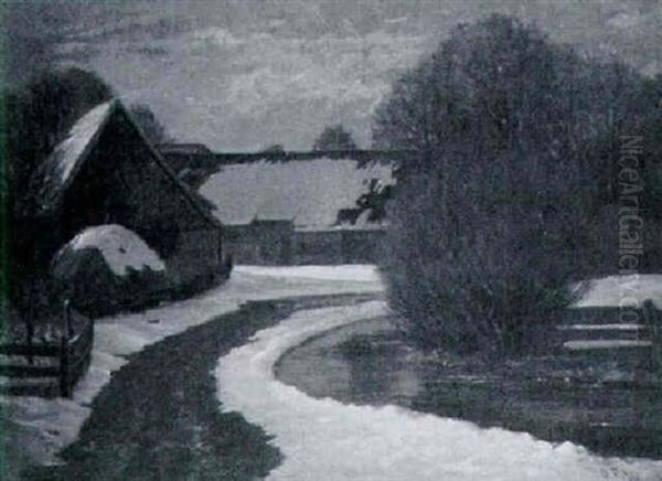 Bauernhof Im Schnee - view 1