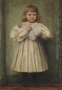 Madchen Mit Puppe (die Adoptivtochter Des Kunstlers) by Wilhelm Karl Raeuber