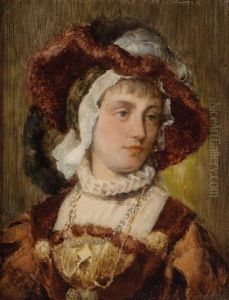 Dame Im Renissance Gewand by Wilhelm Karl Raeuber