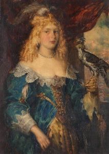 Die Falknerin by Wilhelm Karl Raeuber