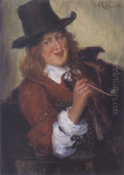 Ein Kavallier Mit Meerschaumpfeife - view 1