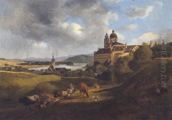 Ansicht Von Kloster Melk An Der Donau - view 1