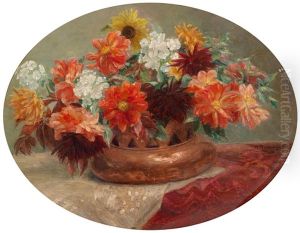 Blumenstillleben by Heinrich Rauchinger