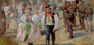 Slowakische Bauernhochzeit by Heinrich Rauchinger