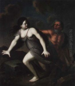Neptun Verfolgt Amphitrite by Franz Ludwig Raufft