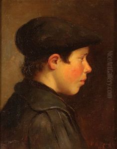 Profile Of A Young Boy With Cap Profile Of A Young Boy With Cap