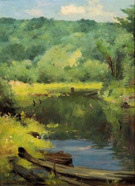 Spring On The Riverbank - view 1