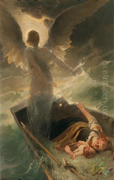 Crossing Lake Chiemsee In A Storm Under The Aegis Of A Guardian Angel - view 1