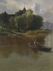 Vor Der Fraueninsel Im Chiemsee by Karl Raupp