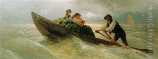 A Family In A Boat On The Chiemsee - view 1