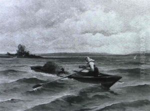 Heuboot Auf Dem Chiemsee by Karl Raupp