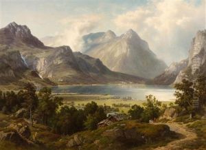 Ansicht Des Brienzersees Gegen Interlaken by Leonhard Rausch