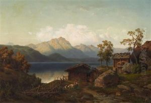 Sennhutten Am Vierwaldstatter See by Leonhard Rausch