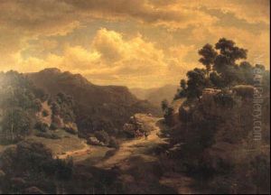 Zwei Wanderer In Gebirgslandschaft