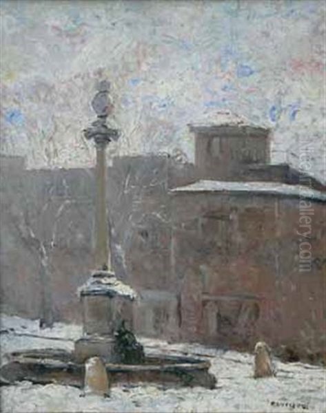 La Fontaine Bellegarde Sous La Neige - view 1