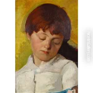 Portrat Eines Kindes by Edouard John E. Ravel